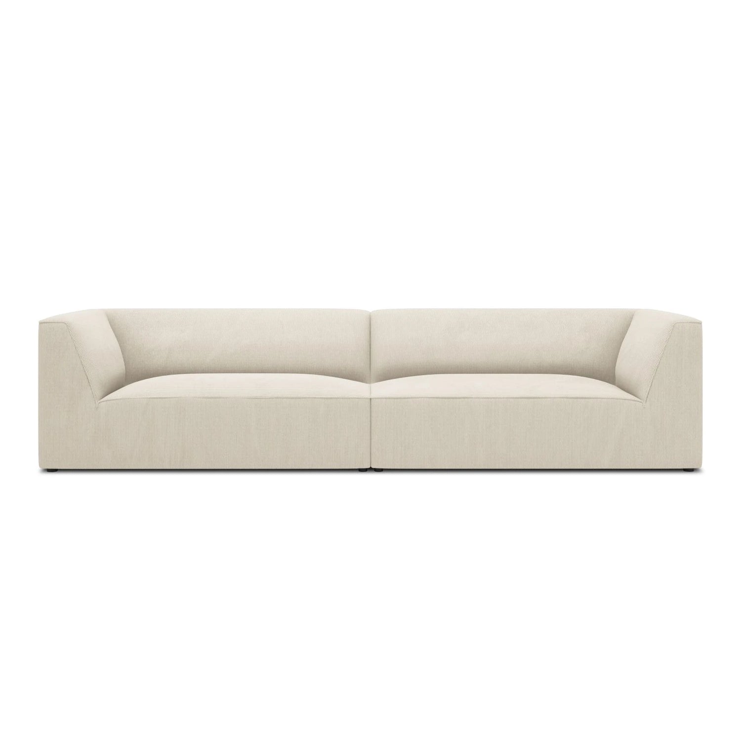 Ruby 4-Sitzer Sofa mit Bezug aus Samt, Cord oder Strukturstoff, 302x93 cm – Bild 1