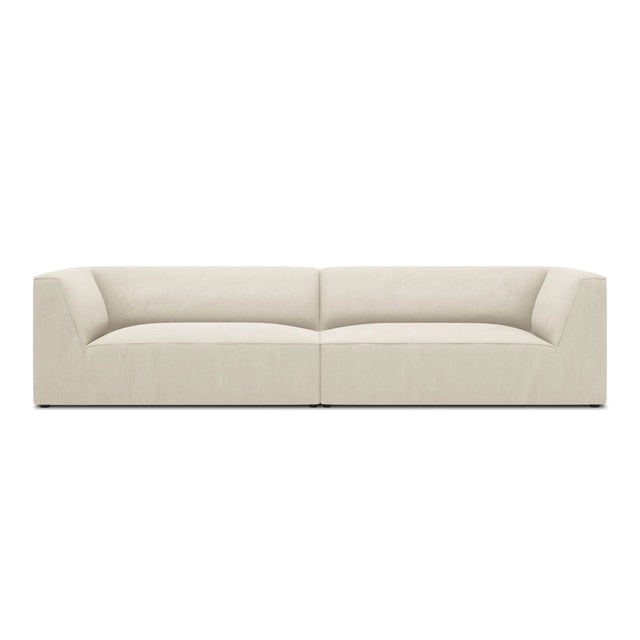 Ruby 4-Sitzer Sofa mit Bezug aus Samt, Cord oder Strukturstoff, 302x93 cm – Bild 1