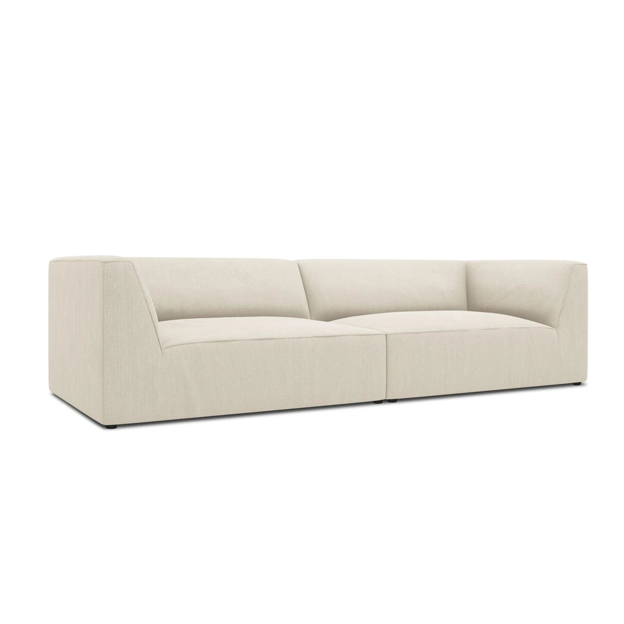 Ruby 4-Sitzer Sofa mit Bezug aus Samt, Cord oder Strukturstoff, 302x93 cm – Bild 5