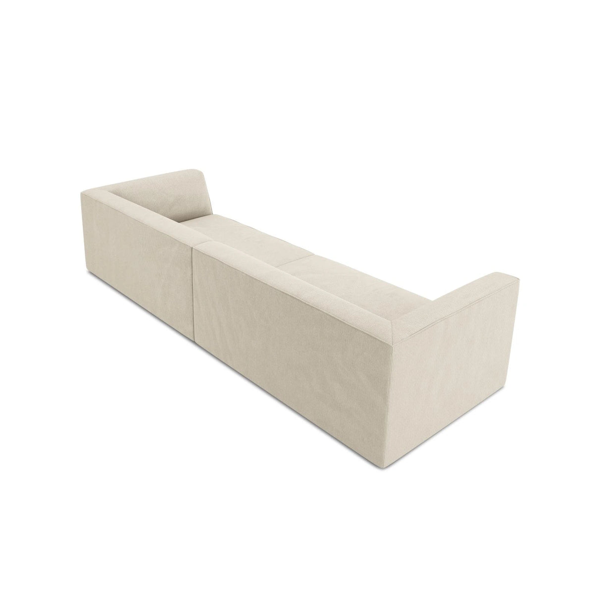 Ruby 4-Sitzer Sofa mit Bezug aus Samt, Cord oder Strukturstoff, 302x93 cm – Bild 6