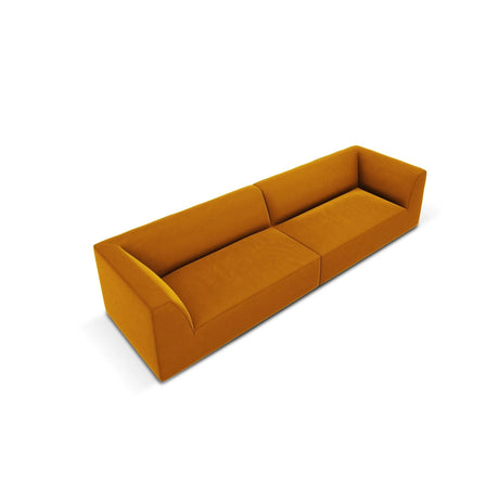 Ruby 4-Sitzer Sofa mit Bezug aus Samt (Sal10) in Gelb, 302x93 cm – Bild 6