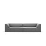 Ruby 4-Sitzer Sofa mit Bezug aus Samt (Sal17) in Grau, 302x93 cm – Bild 1