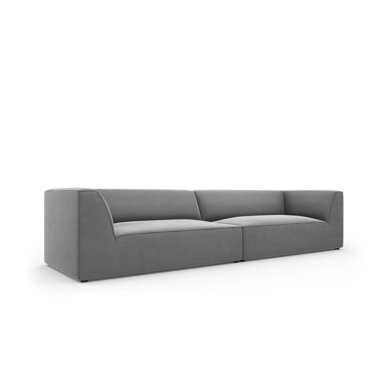 Ruby 4-Sitzer Sofa mit Bezug aus Samt (Sal17) in Grau, 302x93 cm – Bild 5