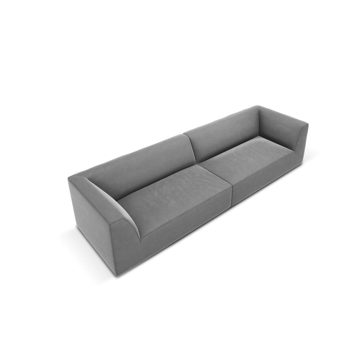 Ruby 4-Sitzer Sofa mit Bezug aus Samt (Sal17) in Grau, 302x93 cm – Bild 6