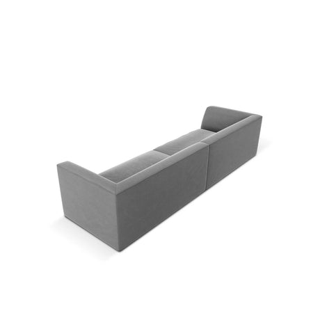 Ruby 4-Sitzer Sofa mit Bezug aus Samt (Sal17) in Grau, 302x93 cm – Bild 7