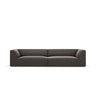 Ruby 4-Sitzer Sofa mit Bezug aus Samt (Sal18) in Dunkelgrau, 302x93 cm – Bild 1