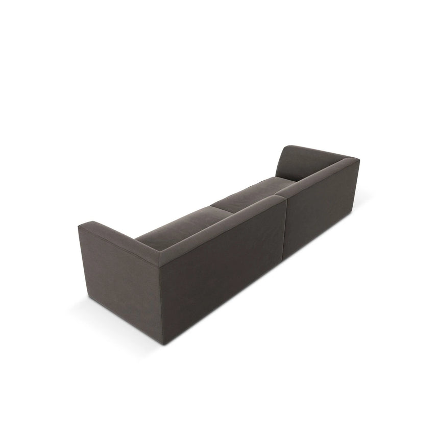 Ruby 4-Sitzer Sofa mit Bezug aus Samt (Sal18) in Dunkelgrau, 302x93 cm – Bild 7