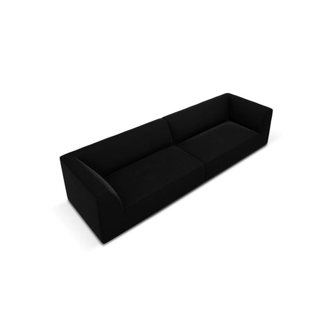 Ruby 4-Sitzer Sofa mit Bezug aus Samt (Sal19) in Schwarz, 302x93 cm – Bild 6