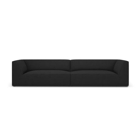 Ruby 4-Sitzer Sofa mit Bezug aus Strukturierter Stoff (Ota12) in Schwarz, 302x93 cm – Bild 1