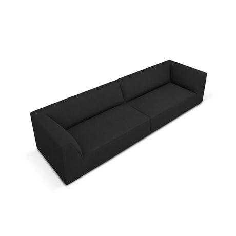 Ruby 4-Sitzer Sofa mit Bezug aus Strukturierter Stoff (Ota12) in Schwarz, 302x93 cm – Bild 4