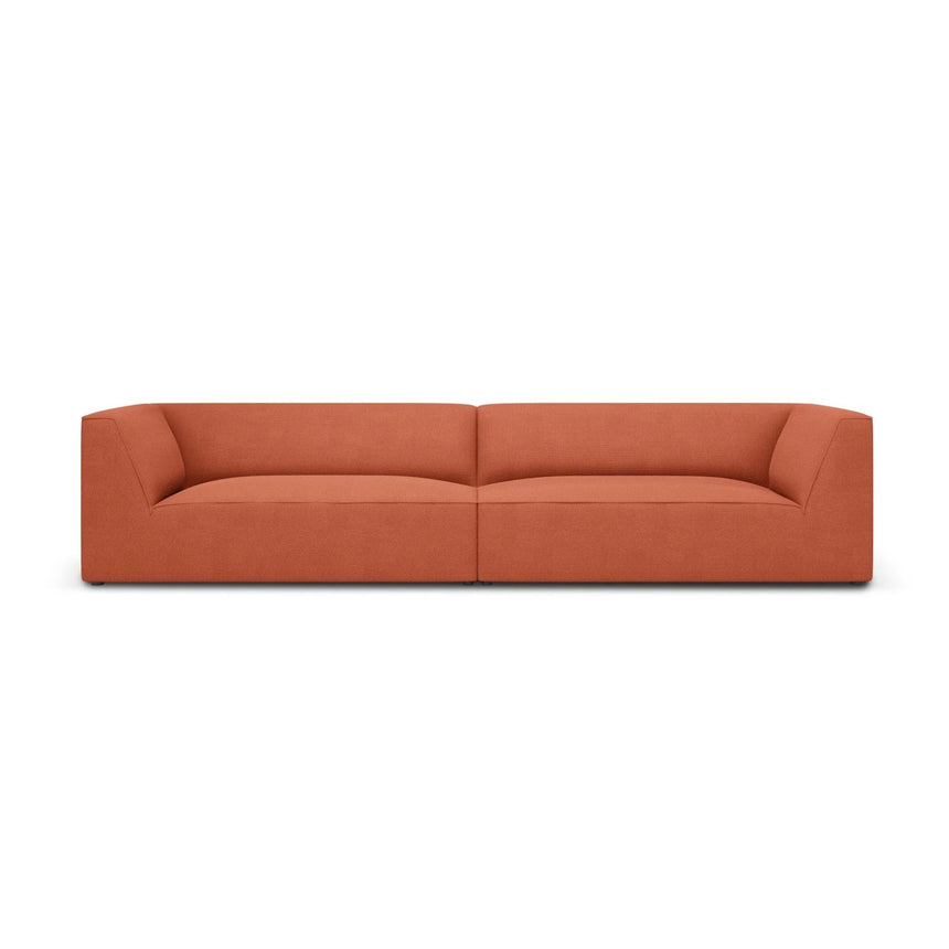 Ruby 4-Sitzer Sofa mit Bezug aus Strukturierter Stoff (Ota2) in Coral, 302x93 cm – Bild 1