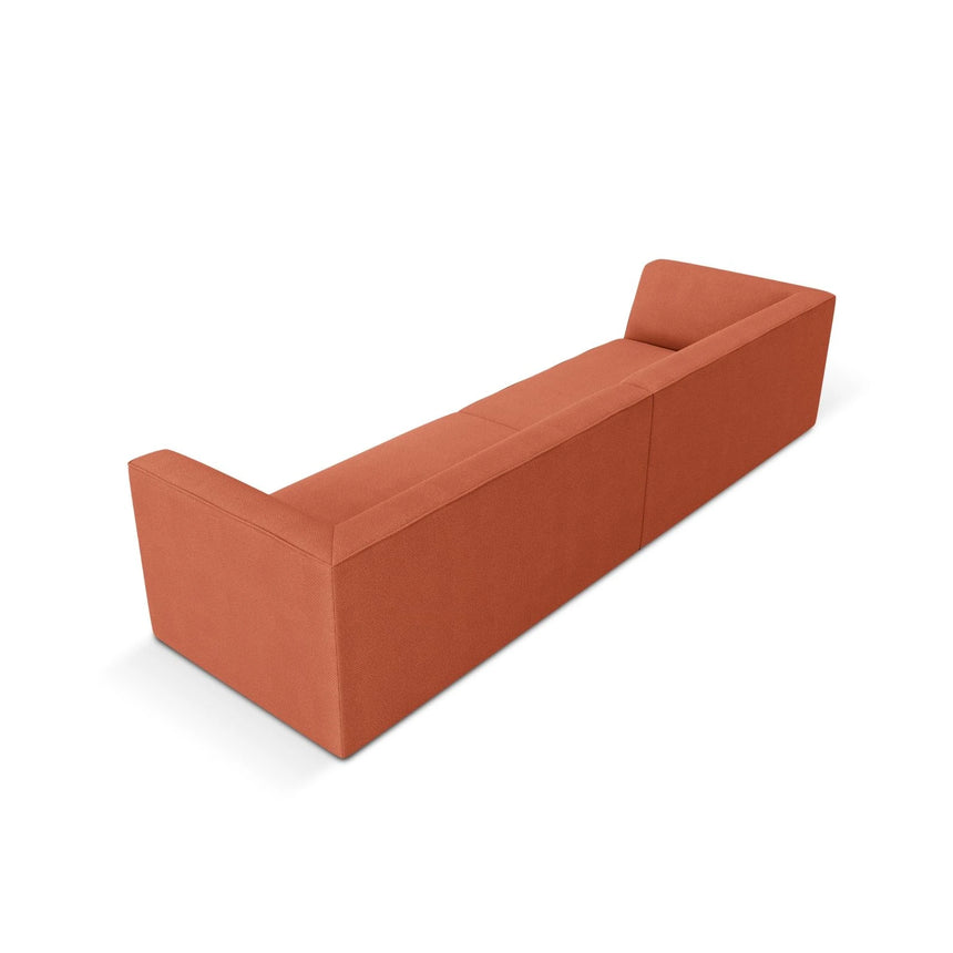 Ruby 4-Sitzer Sofa mit Bezug aus Strukturierter Stoff (Ota2) in Coral, 302x93 cm – Bild 4