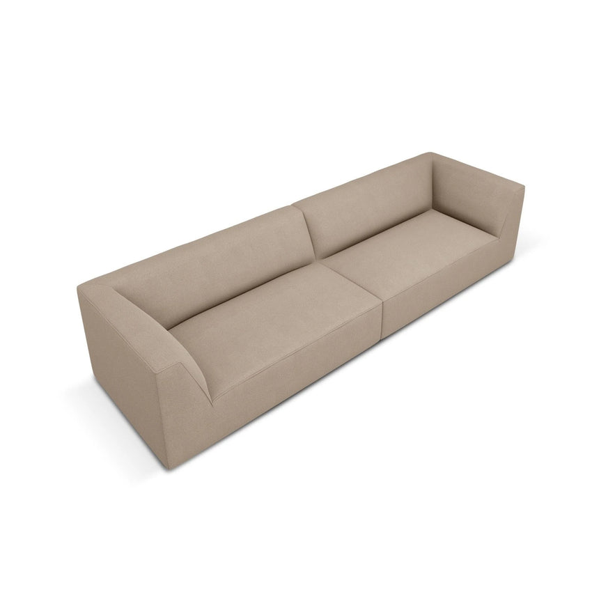 Ruby 4-Sitzer Sofa mit Bezug aus Strukturierter Stoff (Ota7) in Dunkelbeige, 302x93 cm – Bild 4