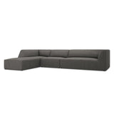 Ruby 5-Sitzer Ecksofa Links, mit Bezug aus Cord (ScaAnt) in Dunkelgrau, 366x180 cm – Bild 5