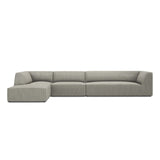 Ruby 5-Sitzer Ecksofa Links, mit Bezug aus Cord (ScaAsh) in Hellgrau, 366x180 cm – Bild 1