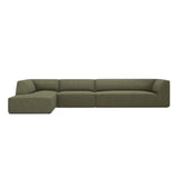 Ruby 5-Sitzer Ecksofa Links, mit Bezug aus Cord (ScaFor) in Grün, 366x180 cm – Bild 1