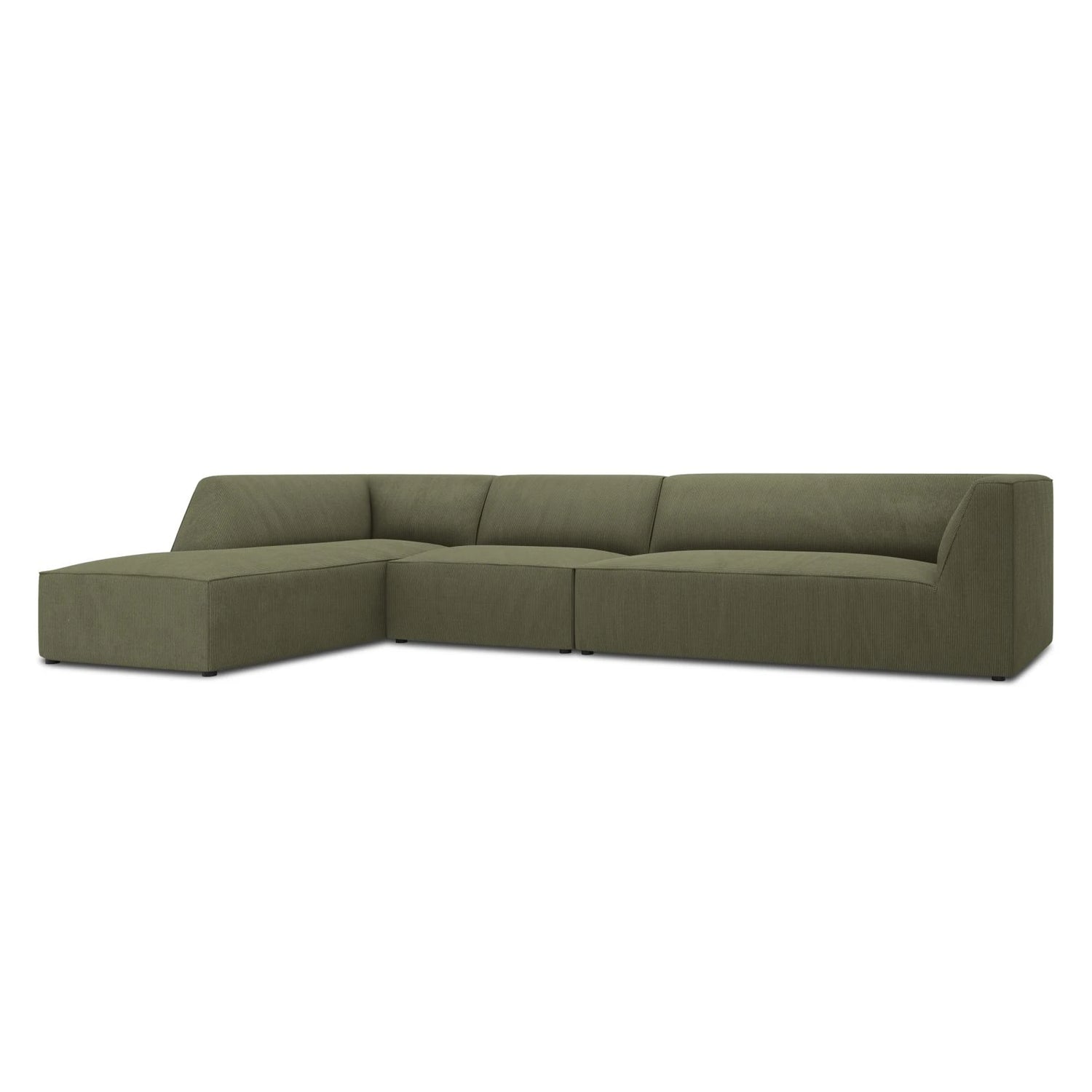 Ruby 5-Sitzer Ecksofa Links, mit Bezug aus Cord (ScaFor) in Grün, 366x180 cm – Bild 5