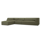 Ruby 5-Sitzer Ecksofa Links, mit Bezug aus Cord (ScaFor) in Grün, 366x180 cm – Bild 5