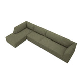 Ruby 5-Sitzer Ecksofa Links, mit Bezug aus Cord (ScaFor) in Grün, 366x180 cm – Bild 7