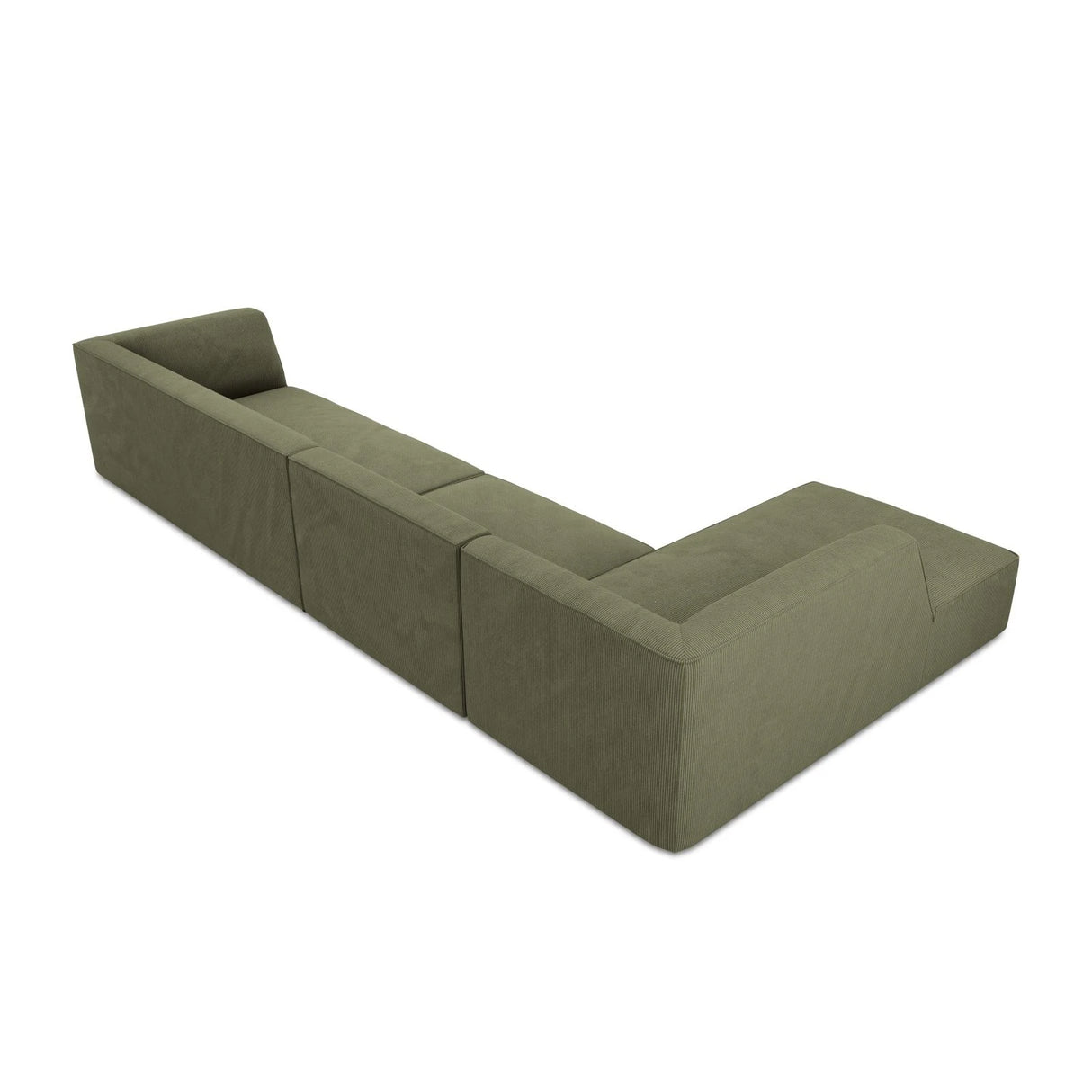 Ruby 5-Sitzer Ecksofa Links, mit Bezug aus Cord (ScaFor) in Grün, 366x180 cm – Bild 8