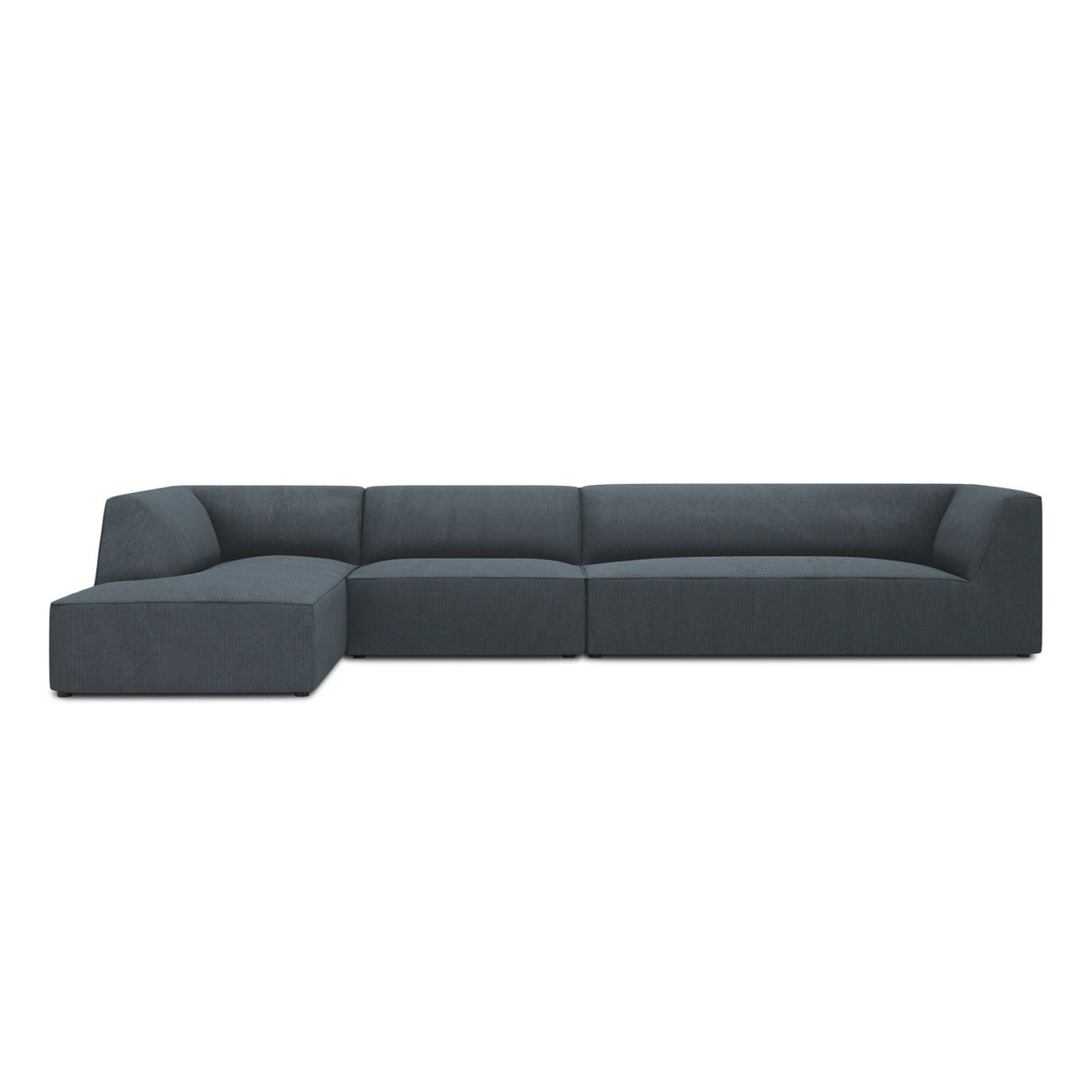 Ruby 5-Sitzer Ecksofa Links, mit Bezug aus Cord (ScaOce) in Blau, 366x180 cm – Bild 1