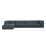 Ruby 5-Sitzer Ecksofa Links, mit Bezug aus Cord (ScaOce) in Blau, 366x180 cm – Bild 1