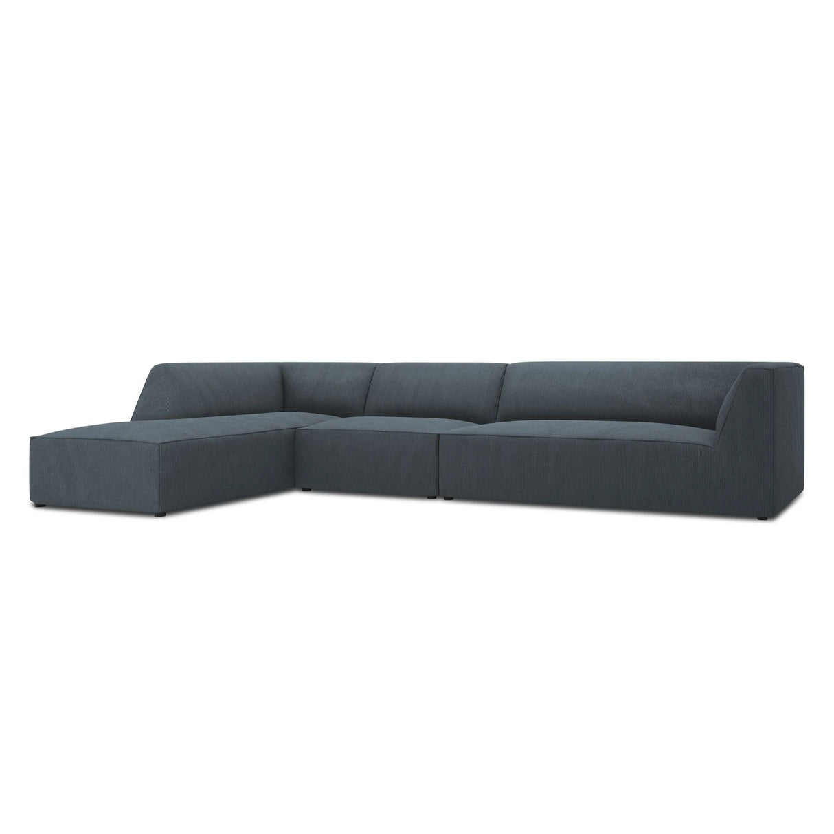Ruby 5-Sitzer Ecksofa Links, mit Bezug aus Cord (ScaOce) in Blau, 366x180 cm – Bild 5
