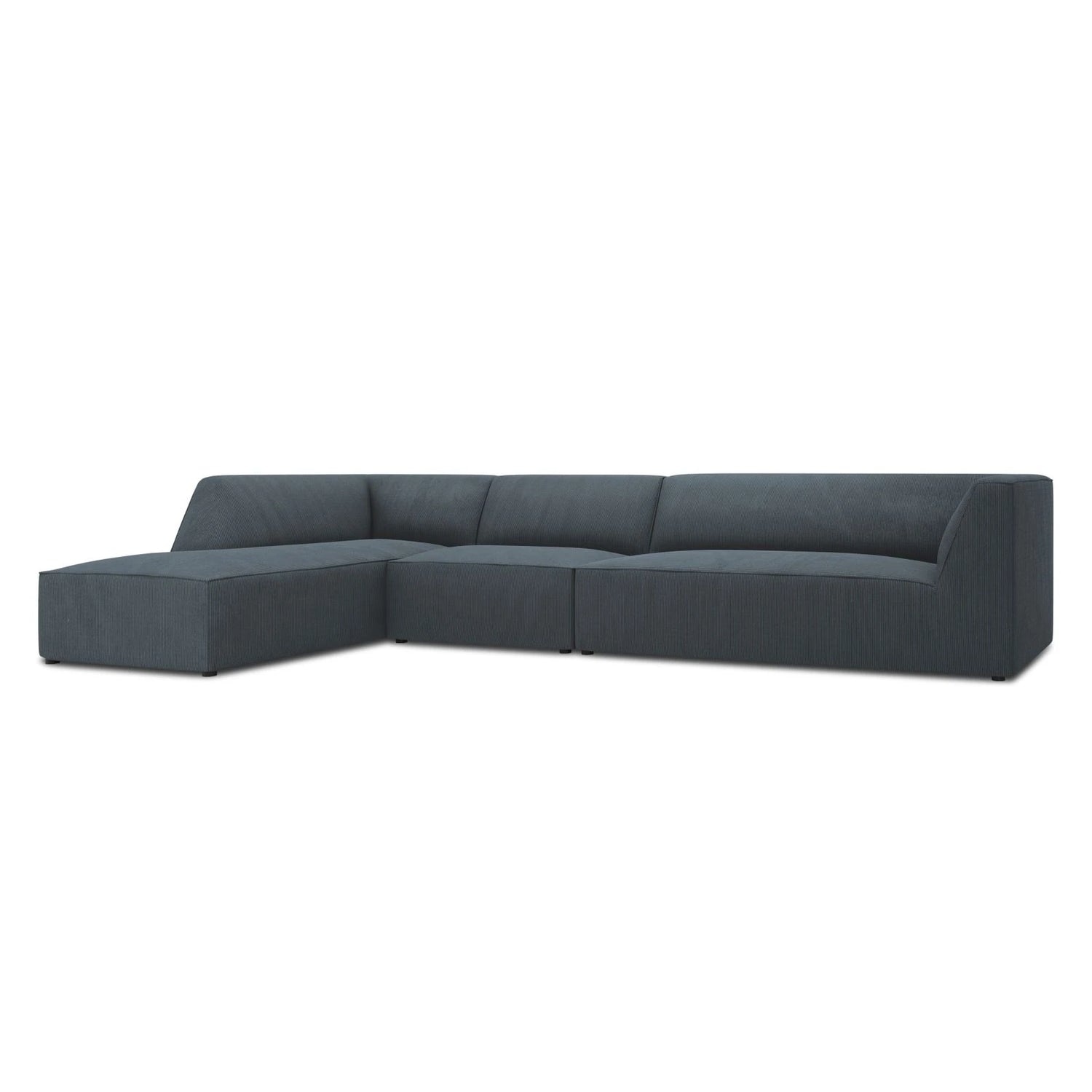 Ruby 5-Sitzer Ecksofa Links, mit Bezug aus Cord (ScaOce) in Blau, 366x180 cm – Bild 5