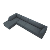 Ruby 5-Sitzer Ecksofa Links, mit Bezug aus Cord (ScaOce) in Blau, 366x180 cm – Bild 7