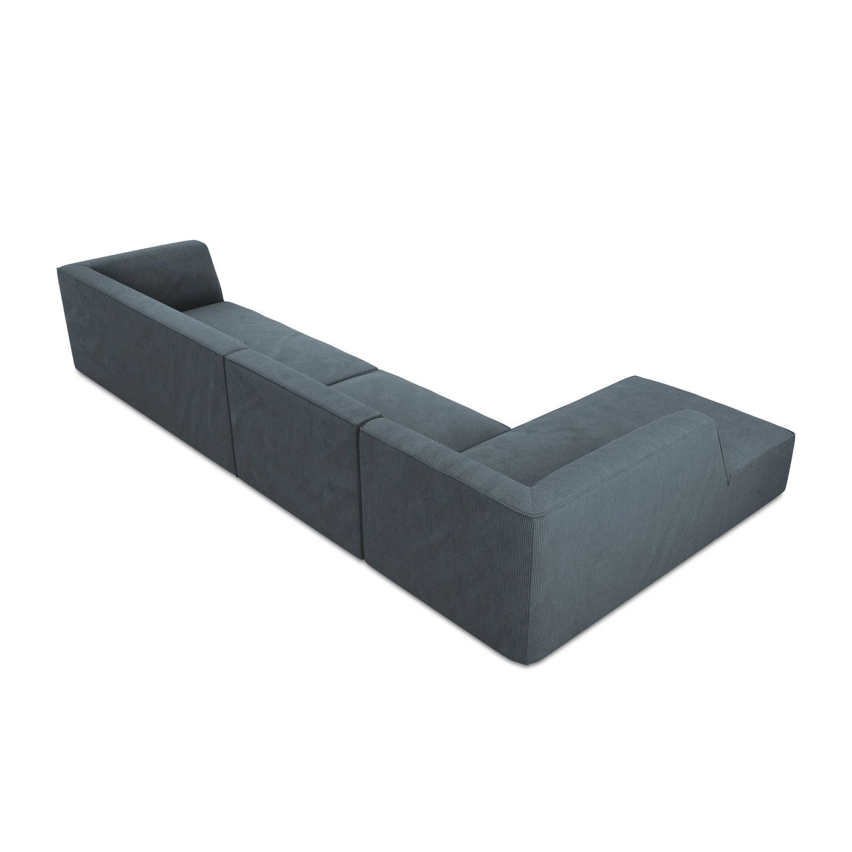 Ruby 5-Sitzer Ecksofa Links, mit Bezug aus Cord (ScaOce) in Blau, 366x180 cm – Bild 8