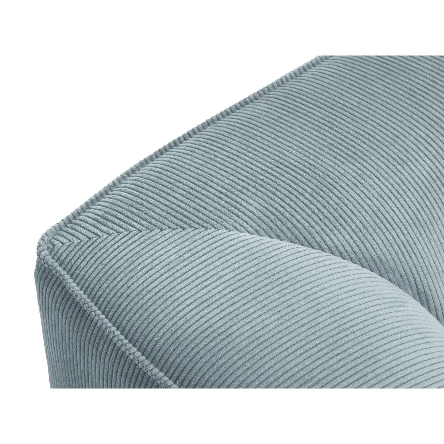 Ruby 5-Sitzer Ecksofa Links, mit Bezug aus Cord (ScaSky) in Hellblau, 366x180 cm – Bild 4