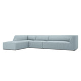 Ruby 5-Sitzer Ecksofa Links, mit Bezug aus Cord (ScaSky) in Hellblau, 366x180 cm – Bild 5