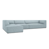 Ruby 5-Sitzer Ecksofa Links, mit Bezug aus Cord (ScaSky) in Hellblau, 366x180 cm – Bild 6