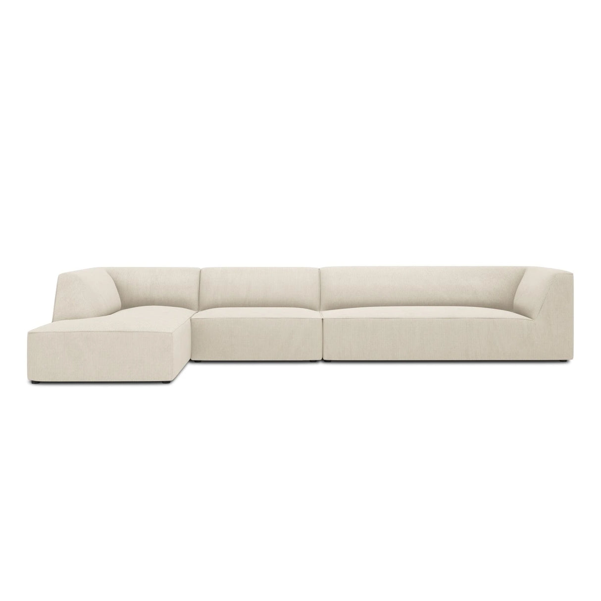 Ruby 5-Sitzer Ecksofa Links, mit Bezug aus Samt, Cord oder Strukturstoff, 366x180 cm – Bild 1