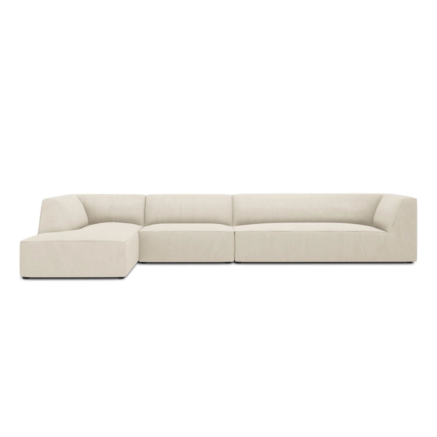 Ruby 5-Sitzer Ecksofa Links, mit Bezug aus Samt, Cord oder Strukturstoff, 366x180 cm – Bild 1
