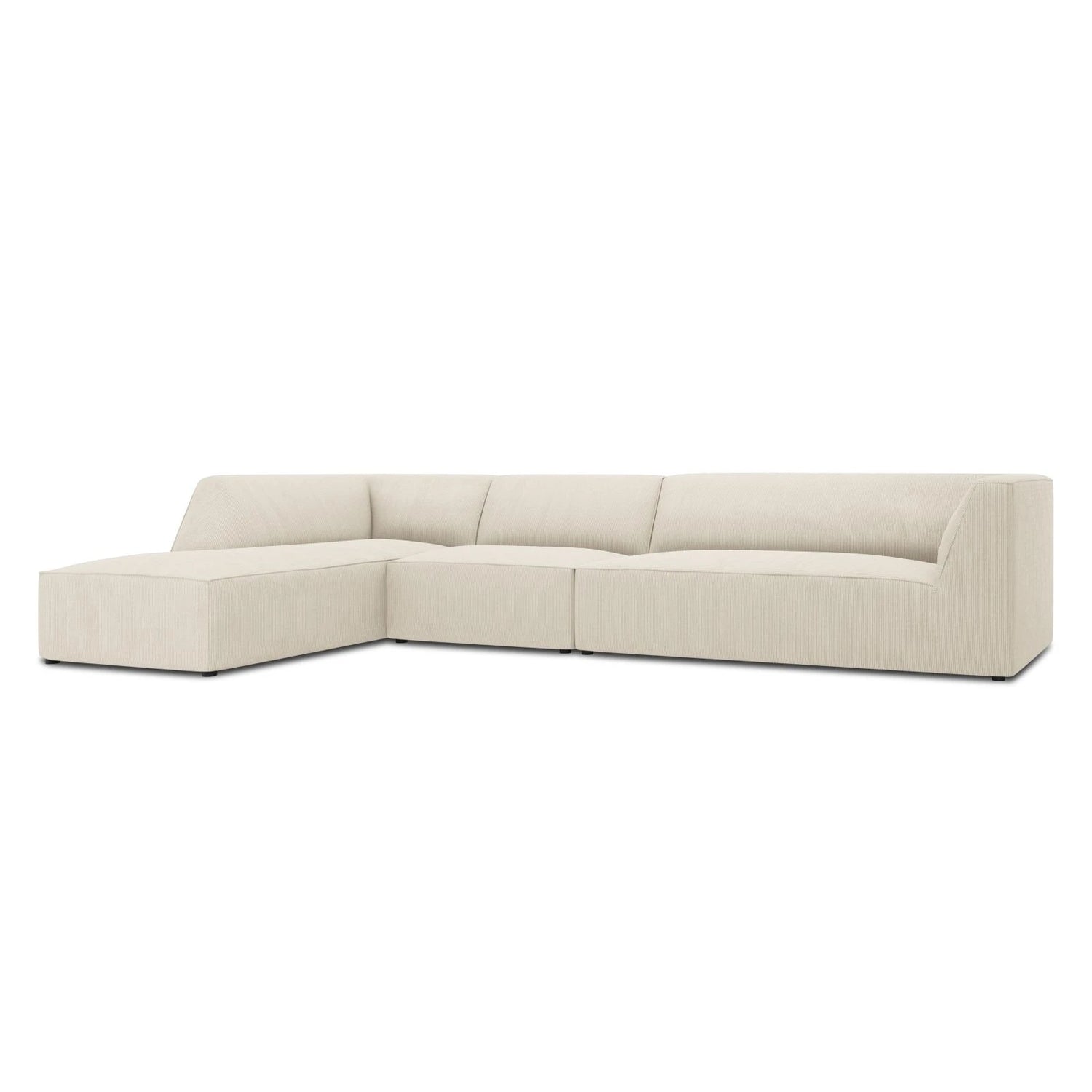 Ruby 5-Sitzer Ecksofa Links, mit Bezug aus Samt, Cord oder Strukturstoff, 366x180 cm – Bild 5