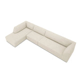 Ruby 5-Sitzer Ecksofa Links, mit Bezug aus Samt, Cord oder Strukturstoff, 366x180 cm – Bild 7