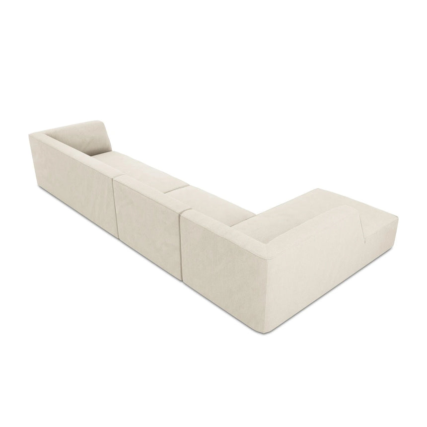 Ruby 5-Sitzer Ecksofa Links, mit Bezug aus Samt, Cord oder Strukturstoff, 366x180 cm – Bild 8