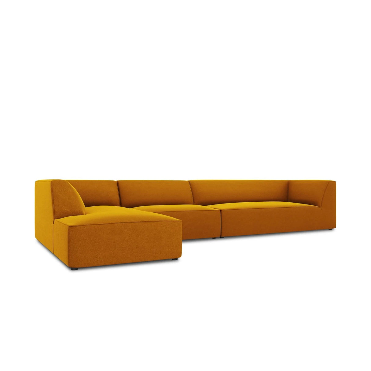 Ruby 5-Sitzer Ecksofa Links, mit Bezug aus Samt (Sal10) in Gelb, 366x180 cm – Bild 6