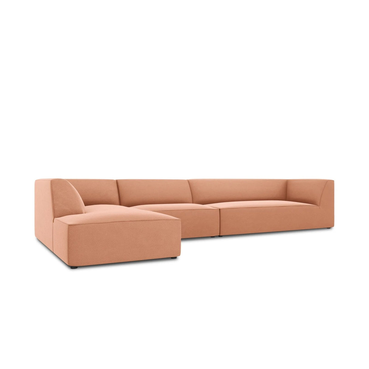 Ruby 5-Sitzer Ecksofa Links, mit Bezug aus Samt (Sal11) in Rosa, 366x180 cm – Bild 6
