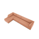 Ruby 5-Sitzer Ecksofa Links, mit Bezug aus Samt (Sal11) in Rosa, 366x180 cm – Bild 7