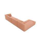 Ruby 5-Sitzer Ecksofa Links, mit Bezug aus Samt (Sal11) in Rosa, 366x180 cm – Bild 8