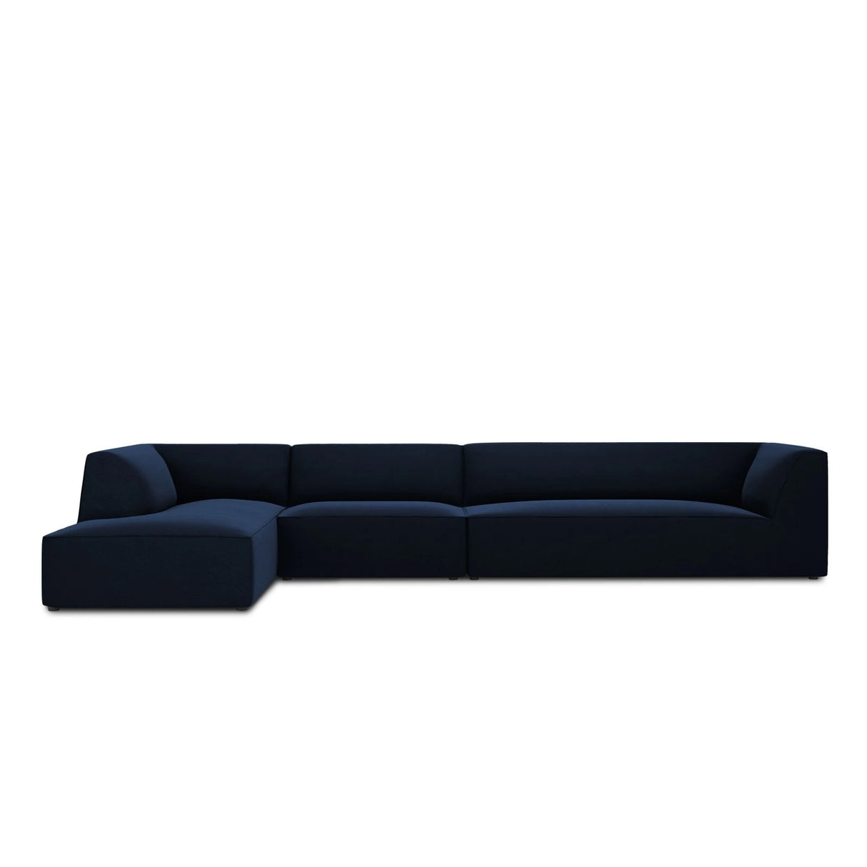 Ruby 5-Sitzer Ecksofa Links, mit Bezug aus Samt (Sal5) in Königsblau, 366x180 cm – Bild 1