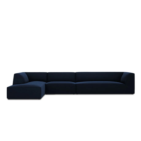Ruby 5-Sitzer Ecksofa Links, mit Bezug aus Samt (Sal5) in Königsblau, 366x180 cm – Bild 1