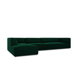 Ruby 5-Sitzer Ecksofa Links, mit Bezug aus Samt (Sal7) in Flaschengrün, 366x180 cm – Bild 6
