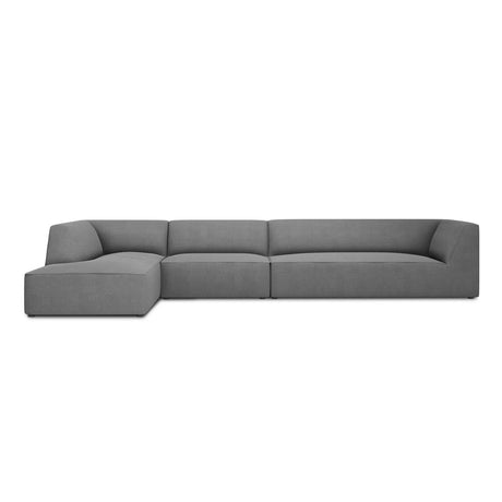 Ruby 5-Sitzer Ecksofa Links, mit Bezug aus Strukturierter Stoff (Ota11) in Grau, 366x180 cm – Bild 1