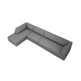 Ruby 5-Sitzer Ecksofa Links, mit Bezug aus Strukturierter Stoff (Ota11) in Grau, 366x180 cm – Bild 5
