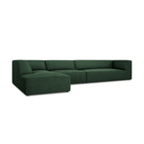 Ruby 5-Sitzer Ecksofa Links, mit Bezug aus Strukturierter Stoff (Ota14) in Grün, 366x180 cm – Bild 4