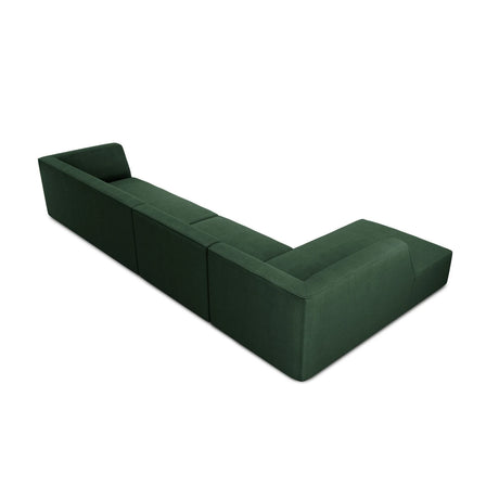 Ruby 5-Sitzer Ecksofa Links, mit Bezug aus Strukturierter Stoff (Ota14) in Grün, 366x180 cm – Bild 6