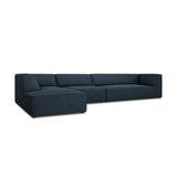 Ruby 5-Sitzer Ecksofa Links, mit Bezug aus Strukturierter Stoff (Ota18) in Marineblau, 366x180 cm – Bild 4